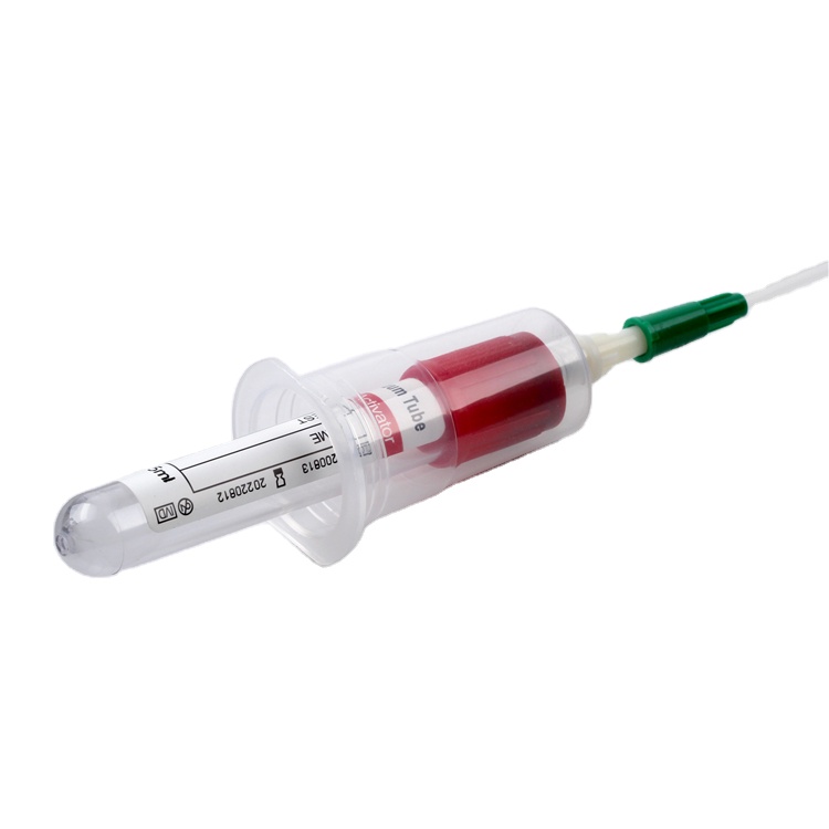 Red Plain Tube Glass vacuum blood collection tube